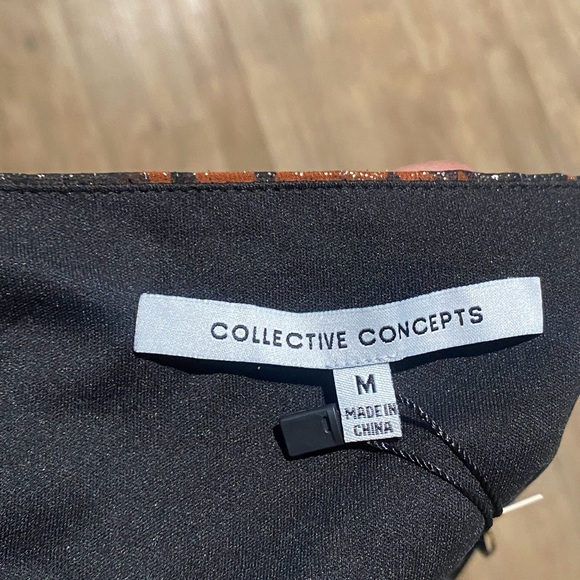 COLLECTIVE CONCEPTS-Square V-neck Dress- Size: Medium-Color: Black/Red-NEW!! - Picture 8 of 16